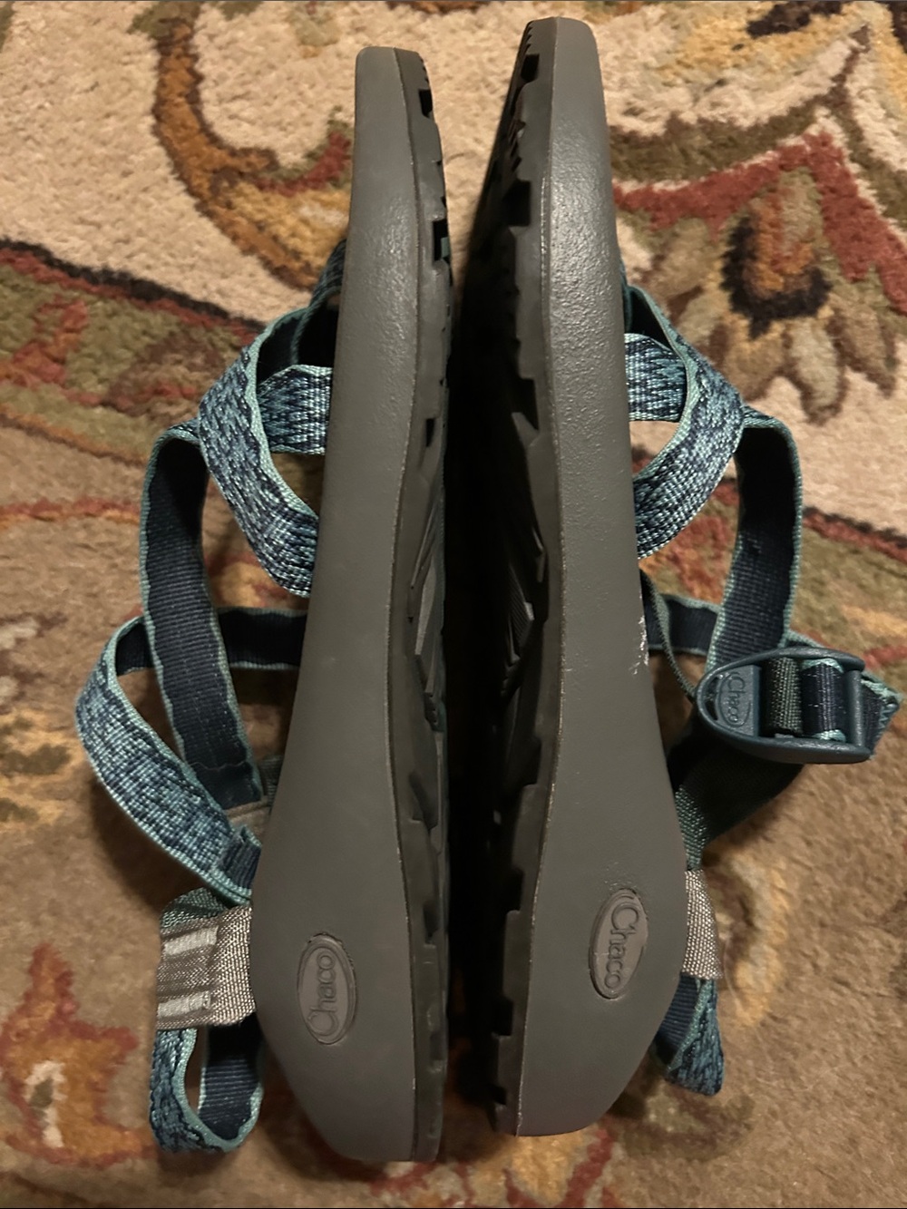 Chaco Men’s Size 11 Sport Hiking Sandals teal/blue gray Vibram - Picture 4 of 8